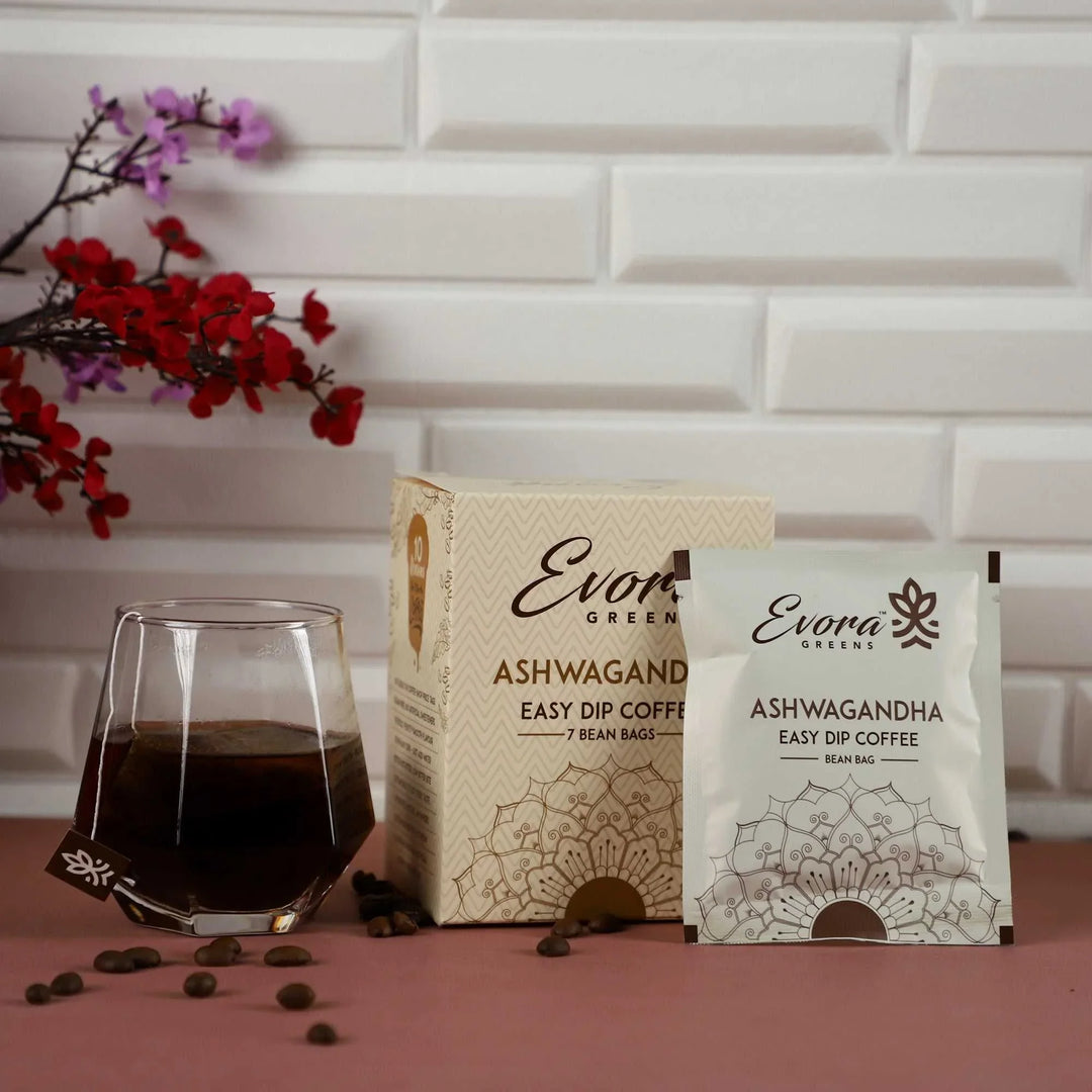 Ashwagandha Easy Dip Coffee (7 Dip Bags) - Evora Greens