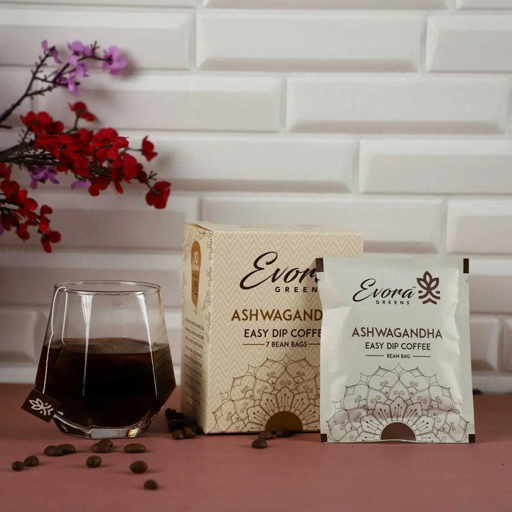 Ashwagandha Easy Dip Coffee (7 Dip Bags) - Evora Greens