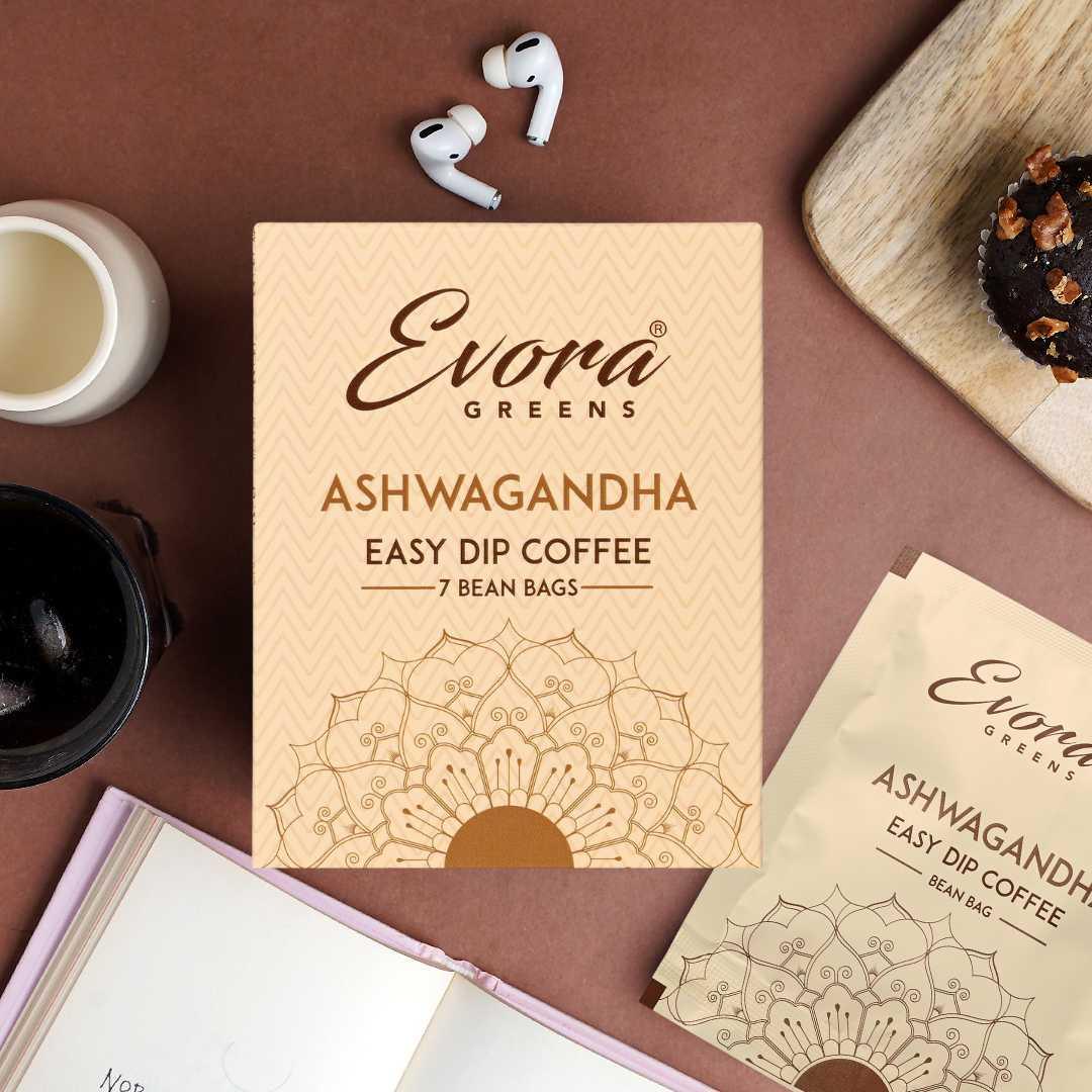 Ashwagandha Easy Dip Coffee (7 Dip Bags) - Evora Greens