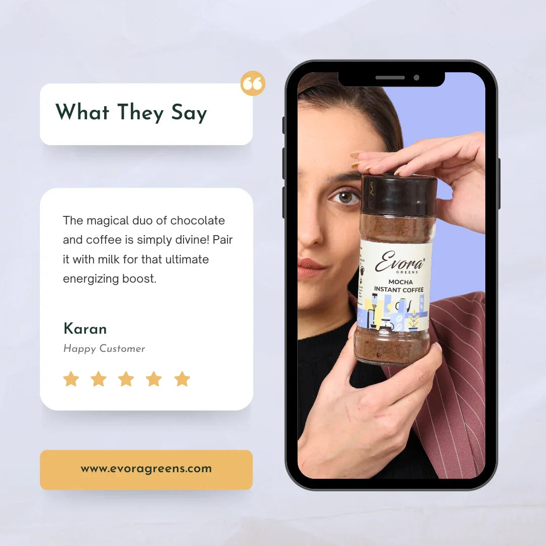 Mocha Instant Coffee 100G - Evora Greens