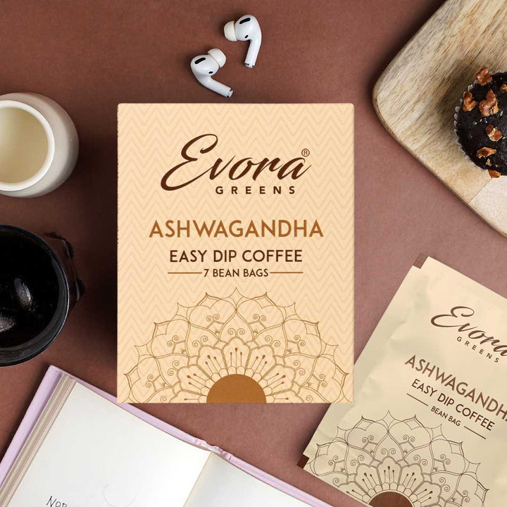 Ashwagandha Easy Dip Coffee (7 Dip Bags) - Evora Greens