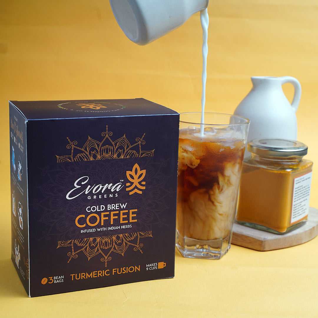 Turmeric Fusion Cold Brew Coffee (3 Bean Bags) - Evora Greens