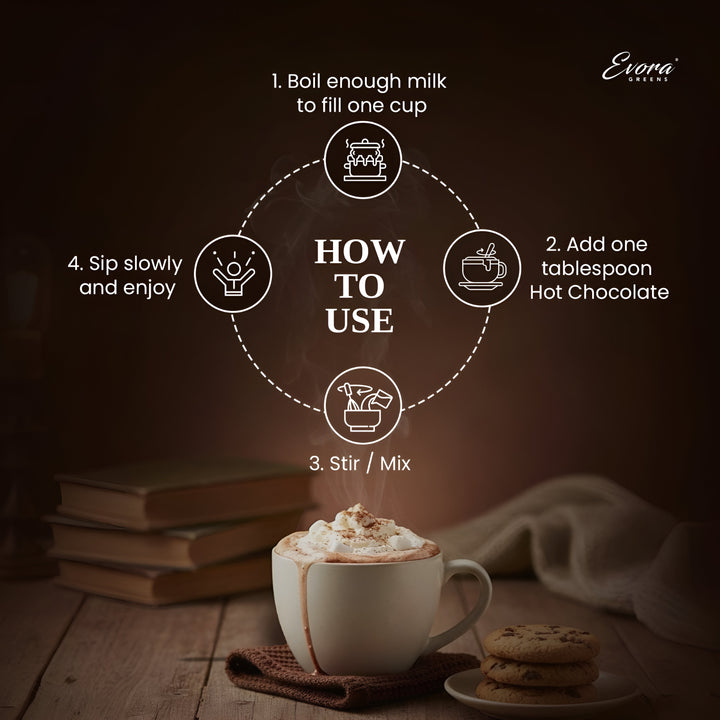 Evora Greens Hot chocolate - 15 gram sachet